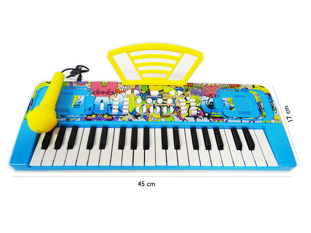 eten factor kleinhandel Speelgoed Keyboard Piano Met 37 Tonen En Microfoon - 45 CM - Q&A Groothandel