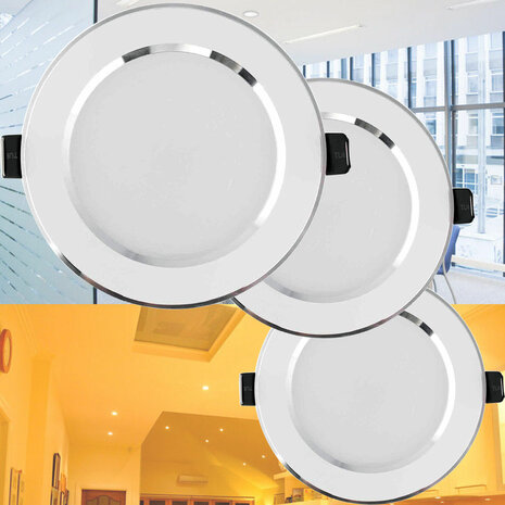 LED-paneel | 5 Watt | Rond | Inbouwplafondlamp (natuurlijk wit) &Oslash;70mm