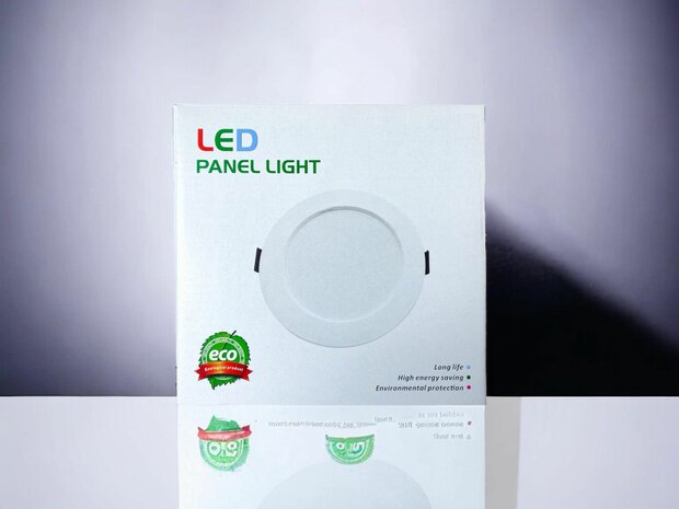 LED-paneel | 22 Watt | Rond | Inbouwplafondlamp (natuurlijk wit) &Oslash;185mm