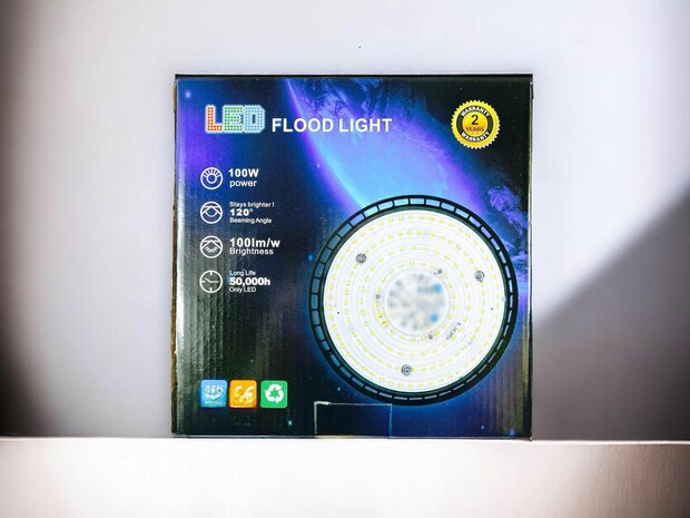 UFO LED Hoogbouwverlichting 100W Magazijn Industri&euml;le Fabriek Lichtlamp Laagbouw