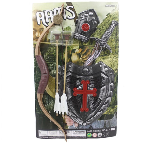 Bow and arrow with sword and shield set toys - ARMS