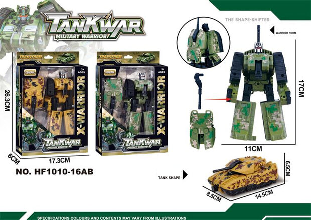 Transform X-Warrior Tank War Milit&auml;r &ndash; Roboter und Panzer 2in1