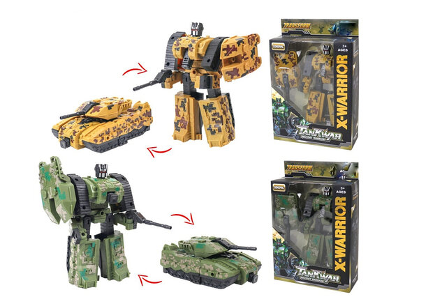 Transform X-Warrior Tank War military - robot en tank 2in1