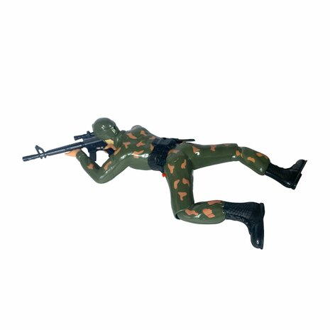 Military army man - with shooting sounds - crawling and LED flash lights