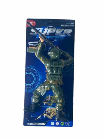 Super force - Militaire - avec sons de tir - rampement et lampes de poche LED