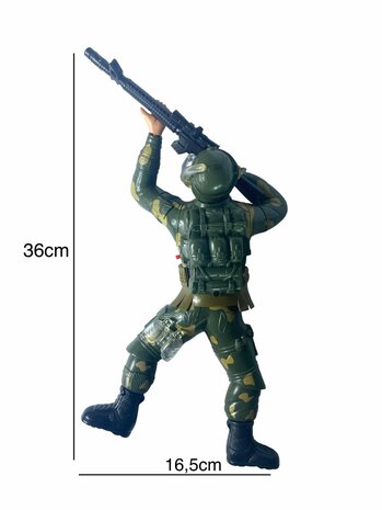 Super force - Military army man - with shooting sounds - crawling and LED flash lights