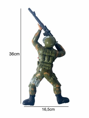 Super force - Military army man - with shooting sounds - crawling and LED flash lights