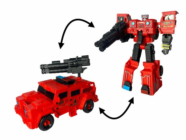 Transform X-Warrior ExtingGuish Flame  - robot en auto 2in1