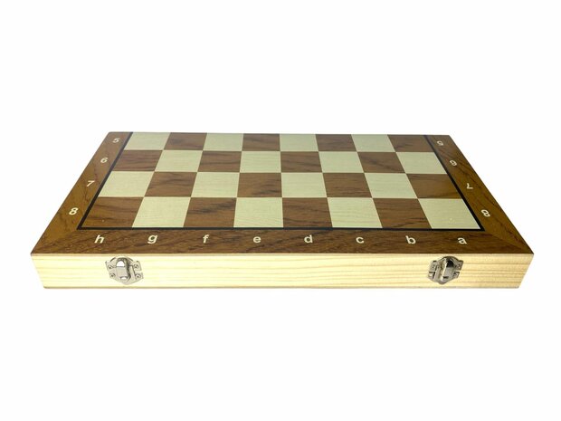 Chess and checkers 2in1 package - Foldable - magnetic chess pieces and checkers pieces - Wood - 39CM