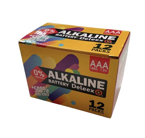 Deleex Batterien Alkaline AAA &ndash; LR03 1,5 V &ndash; 4 St&uuml;ck im Paket