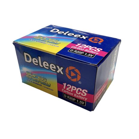 Batteries Deleex - D R20P 1.5V - 2 pi&egrave;ces en pack