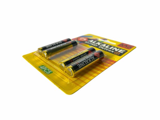 Piles alcalines Deleex AAA - LR03 1,5V - 4 pi&egrave;ces en paquet