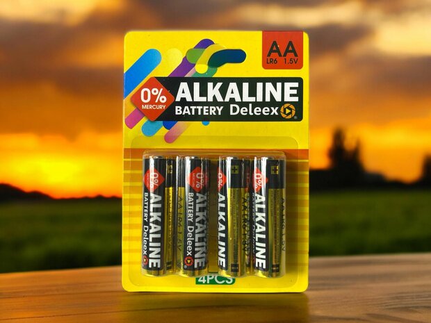 Batterien Alkaline AA - LR6 1,5V - 4 St&uuml;ck im Pack Deleex