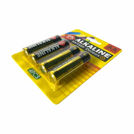 Batterien Alkaline AA - LR6 1,5V - 4 St&uuml;ck im Pack Deleex