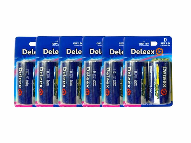 Batterijen Deleex - D R20P 1.5V - 2- stuks in pak