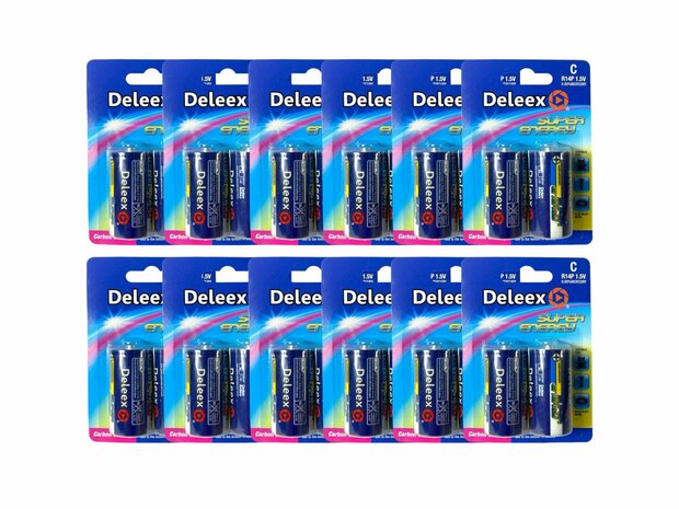 Batteries Deleex - C R14P 1.5V - 2 pi&egrave;ces en pack