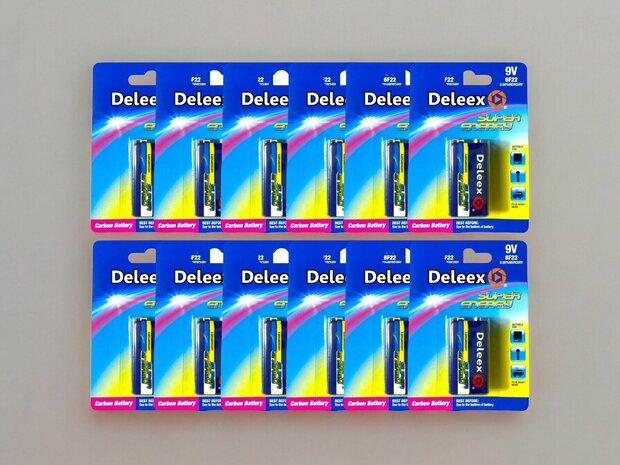 Batterien Deleex - 9V 6F22 - 1 St&uuml;ck in der Packung