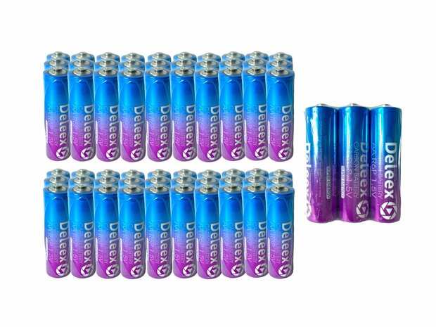 Batteries Deleex - AA - R6P 1.5V - 3 pi&egrave;ces en pack