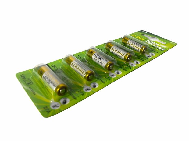 G.PIN 27A 12V ALKALINE batterijen 5 STUKS