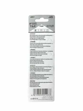 AG 3 / 392A Button cell batteries Alkaline