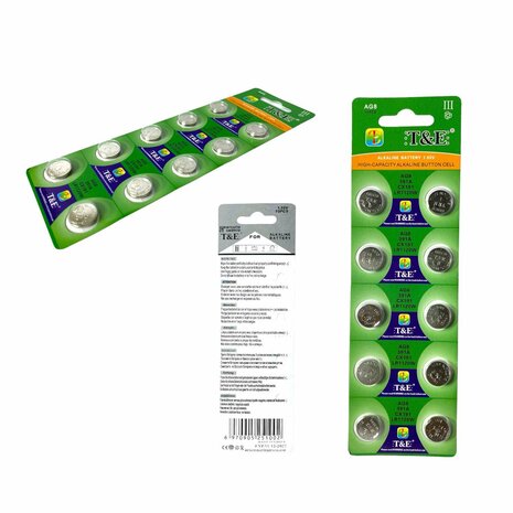 AG 8 / 391A Button cell batteries Alkaline