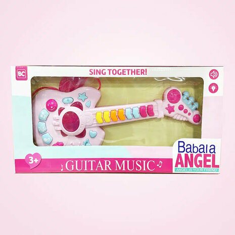 E-Gitarre, Musikspielzeug f&uuml;r Kinder, 43,5 cm Babala Angel