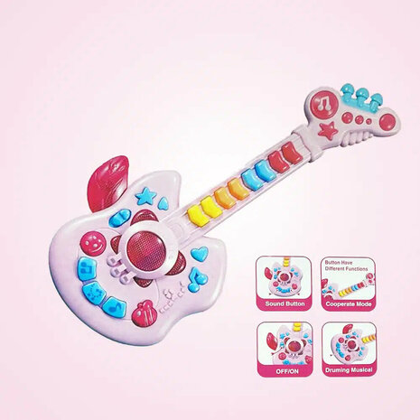 E-Gitarre, Musikspielzeug f&uuml;r Kinder, 43,5 cm Babala Angel