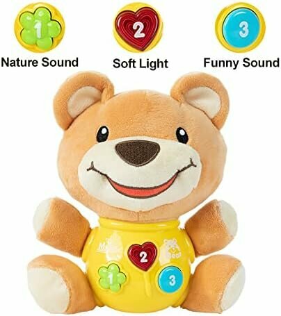 Jouets b&eacute;b&eacute; Ours en peluche - jouets pour nouveau-n&eacute;s de 0 &agrave; 36 mois