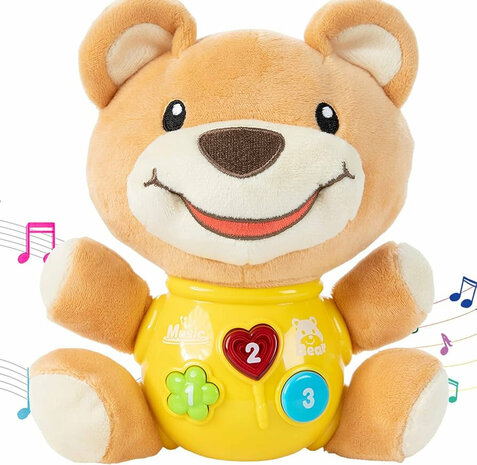 Jouets b&eacute;b&eacute; Ours en peluche - jouets pour nouveau-n&eacute;s de 0 &agrave; 36 mois