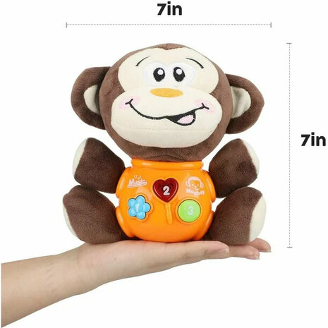 Jouets b&eacute;b&eacute; Petit singe - Singe en peluche - pour b&eacute;b&eacute;s de 0 &agrave; 36 mois