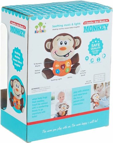 Jouets b&eacute;b&eacute; Petit singe - Singe en peluche - pour b&eacute;b&eacute;s de 0 &agrave; 36 mois