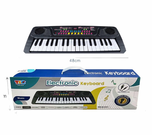 Electronic keyboard - toy keyboard with 37 keys - microphone - usb - 37CM