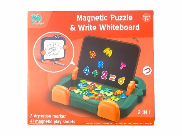 Speelgoedmagnetisch puzzel- en schrijfbord 2 in 1