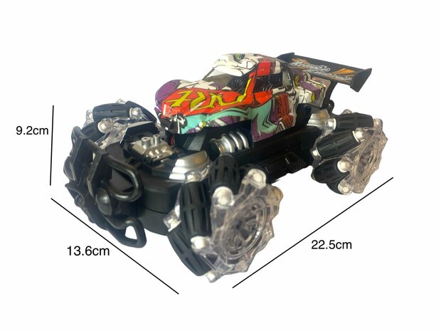 Voiture RC - STUNT CROSS CAR - Voiture monstre RC - 2,4 GHz 1:18