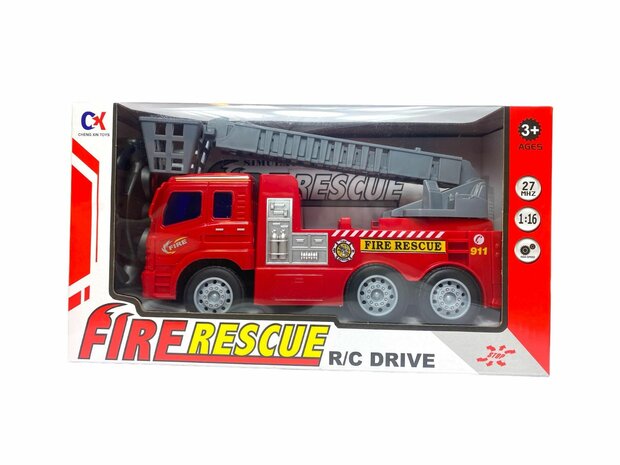 RC Fire Engine Fire Rescue Truck red 26cm 1:16