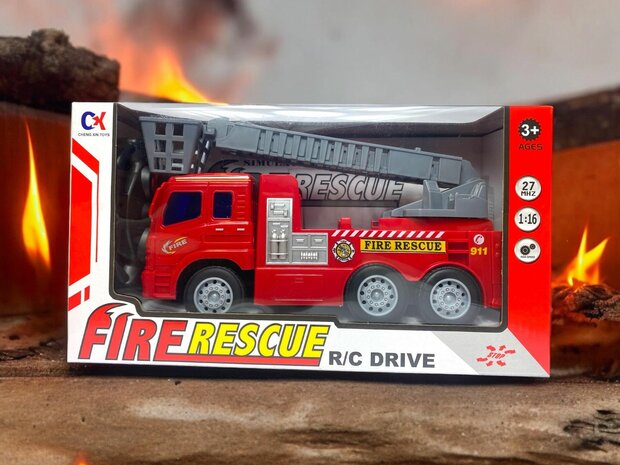 RC Fire Engine Fire Rescue Truck red 26cm 1:16