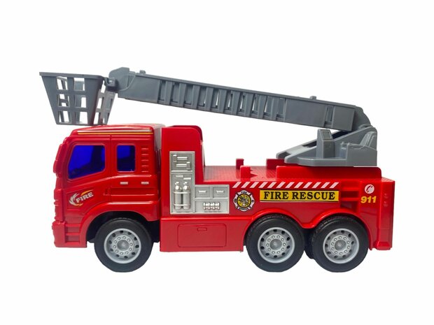 RC Brandweerwagen Fire Rescue Truck rood 26cm 1:16