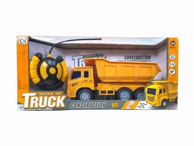 RC dump truck toy - sand truck with loading platform 27MHz 1:16