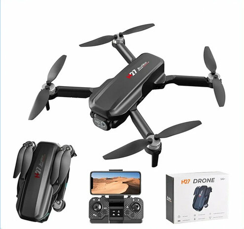 Drone - brushless motor - HD camera live camera - hovermode - opvouwbaar incl. tas