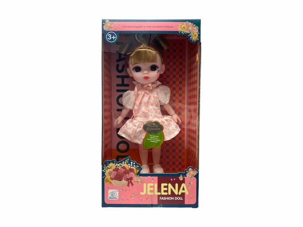 Toy doll with nice outfit and unique style - JELENA Fashion style 24cm brown hair