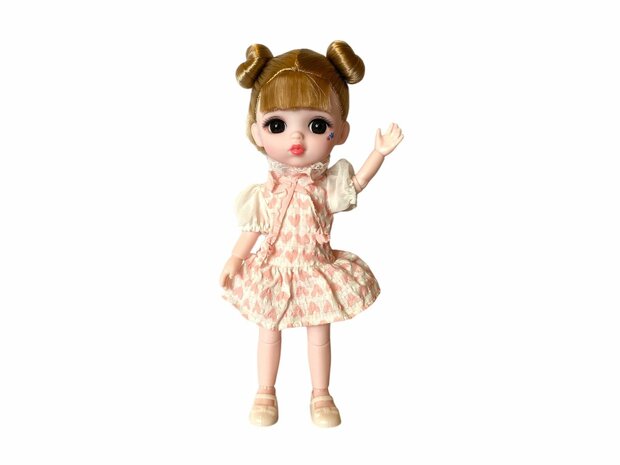 Toy doll with nice outfit and unique style - JELENA Fashion style 24cm brown hair