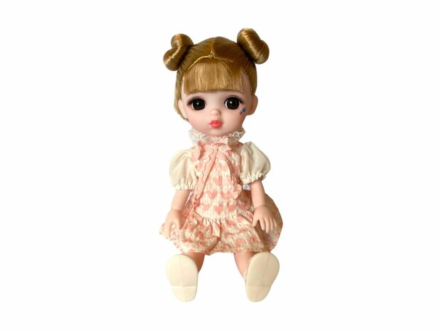 Toy doll with nice outfit and unique style - JELENA Fashion style 24cm brown hair