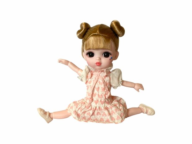 Toy doll with nice outfit and unique style - JELENA Fashion style 24cm brown hair