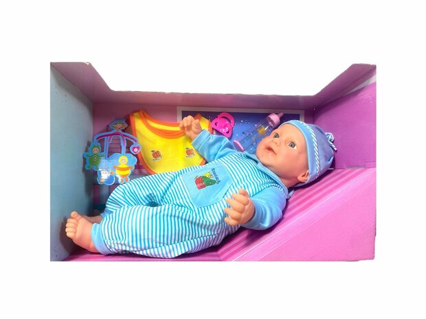 Baby doll sweet with different baby sounds + accessories - 46cm