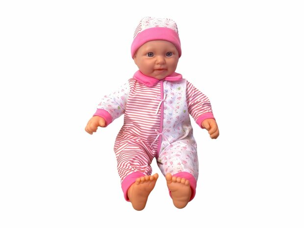 Baby doll sweet with different baby sounds + accessories - 46cm