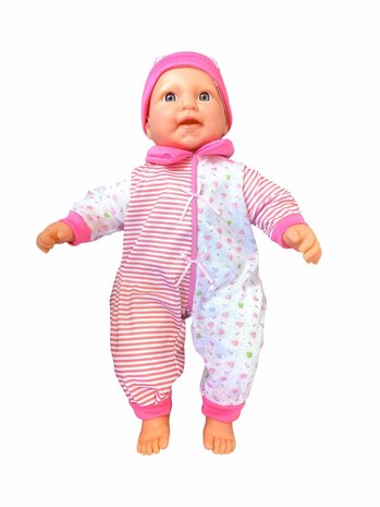 Baby doll sweet with different baby sounds + accessories - 46cm