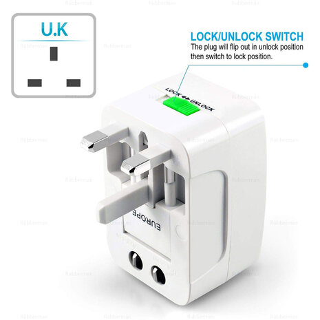 Reiseadapterstecker - Reiseadapter - Internationaler Reiseadapter 125V~250V UK/SP/IT/US/EU