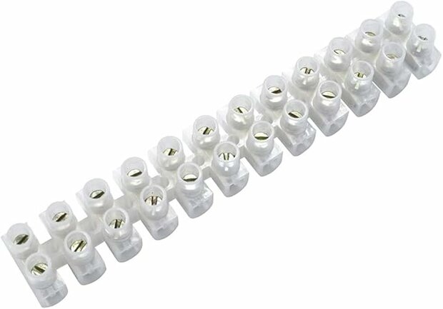 crown terminals 10mm2 - Terminal block strip - 10 mm2 white 120 pieces