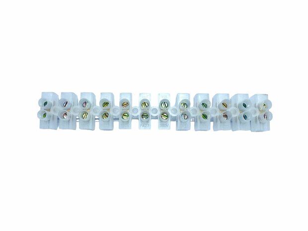 crown terminals 10mm2 - Terminal block strip - 10 mm2 white 120 pieces