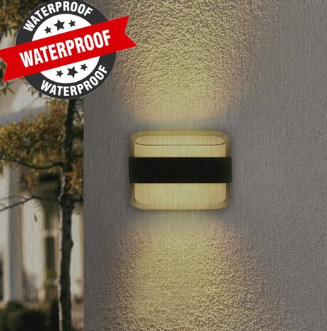 Moderne LED-Wandleuchte aus Acryl f&uuml;r den Innen- und Au&szlig;enbereich, dekorative Gartenbeleuchtung, wasserdichte Au&szlig;enleuchte mit Auf- und Ab-Licht